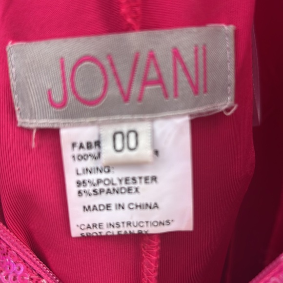 Hard to find! Jovani 3263 Prom dress. HOT PINK/IRIDESCENT, size 00 - Picture 7 of 7